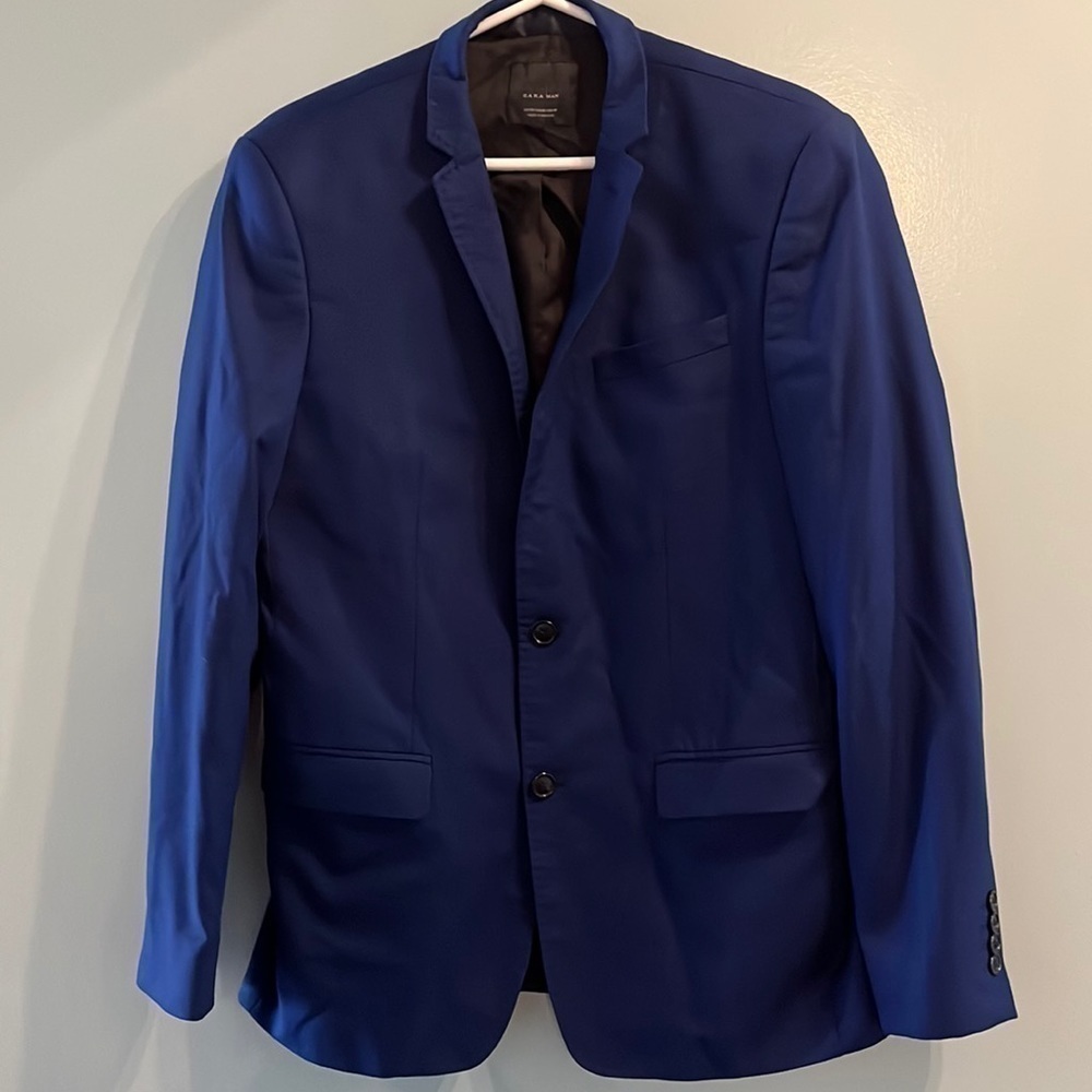 Zara basic Man Blazer, blue, size 40